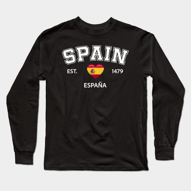 Spain Long Sleeve T-Shirt by SunburstGeo